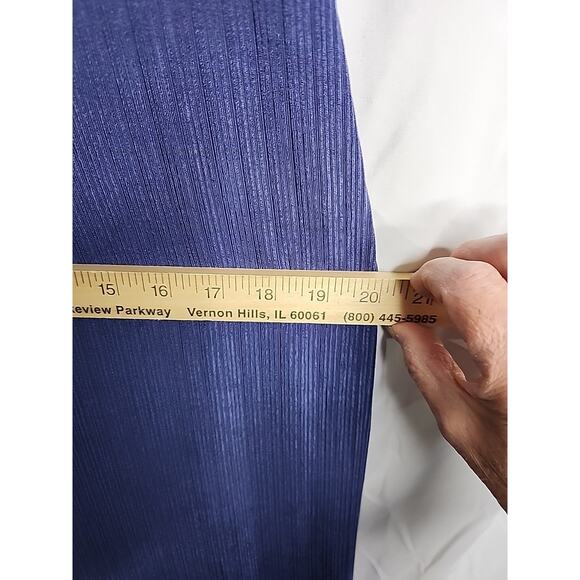 ALEX EVENING Two-Piece Set Size 16 Blue Long Sleeveless Dress & Sparkle Jacket - Picture 9 of 10